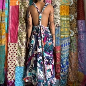 Colorful Abstract Print Women's Dress